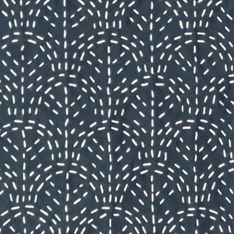 Sashiko sjabloon golven - Seigaiha - Geometrisch patroon - 10 x 10 cm