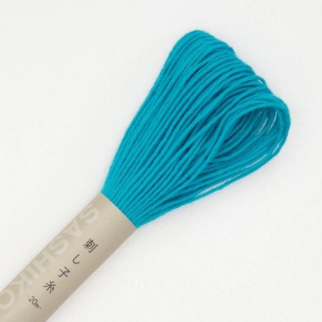 Sashiko garen - Electric Blue - Turquoise - 20 meter -bestellen bij Iris Borduurt