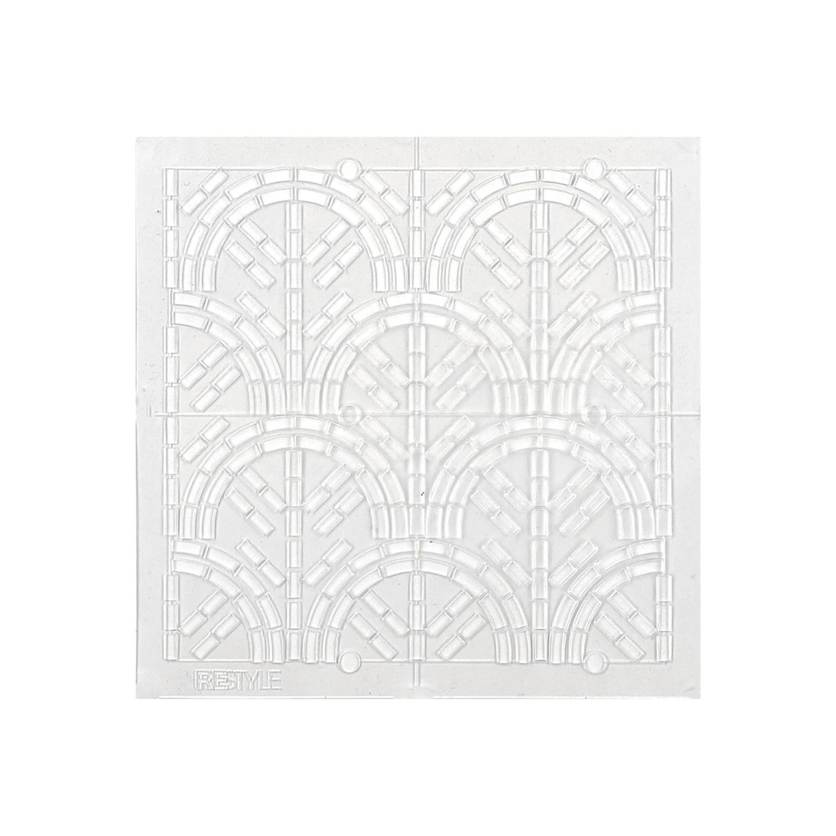 Sashiko sjabloon golven - Seigaiha - Geometrisch patroon - 10 x 10 cm
