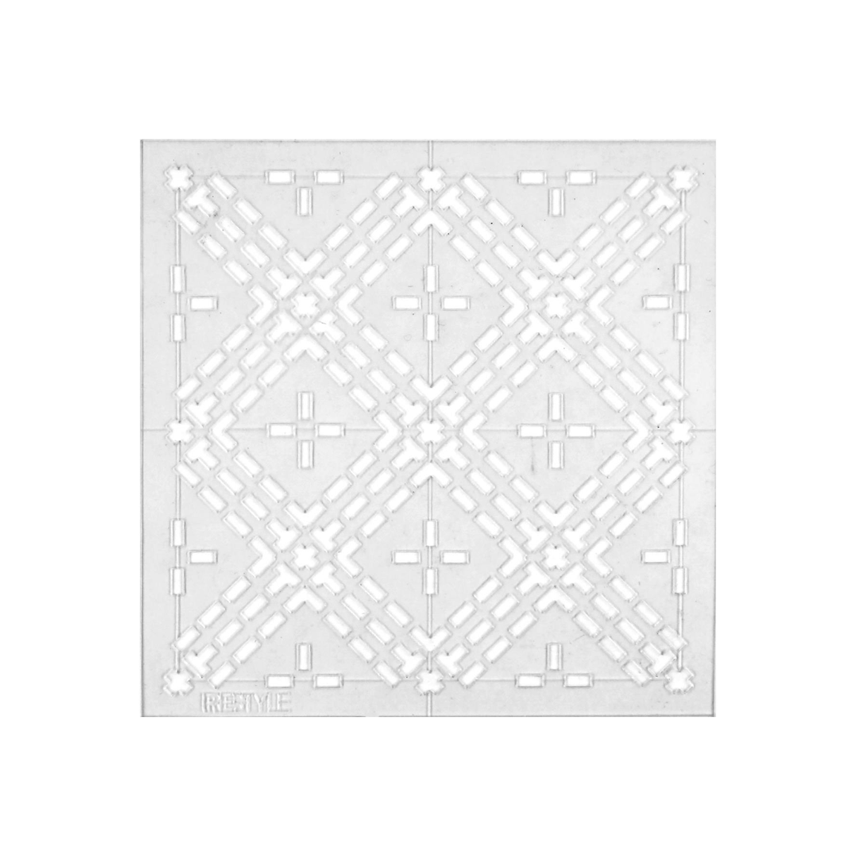 Sashiko sjabloon ruiten - Geometrisch patroon - 10 x 10 cm