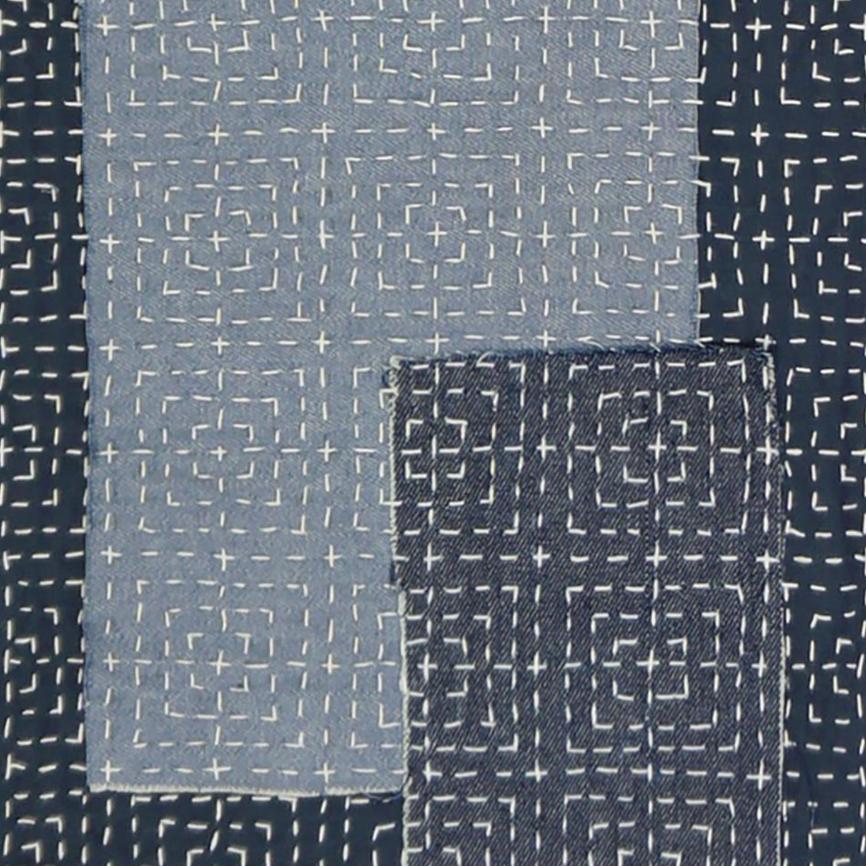 Sashiko sjabloon vierkanten - Geometrisch patroon - 10 x 10 cm