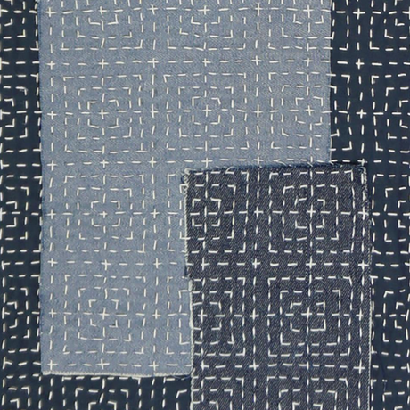 Sashiko sjabloon vierkanten - Geometrisch patroon - 10 x 10 cm