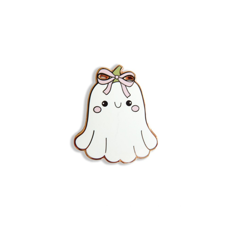 Boo - Spookje met roze strik - LetiStitch Needle Minder -bestellen bij Iris Borduurt
