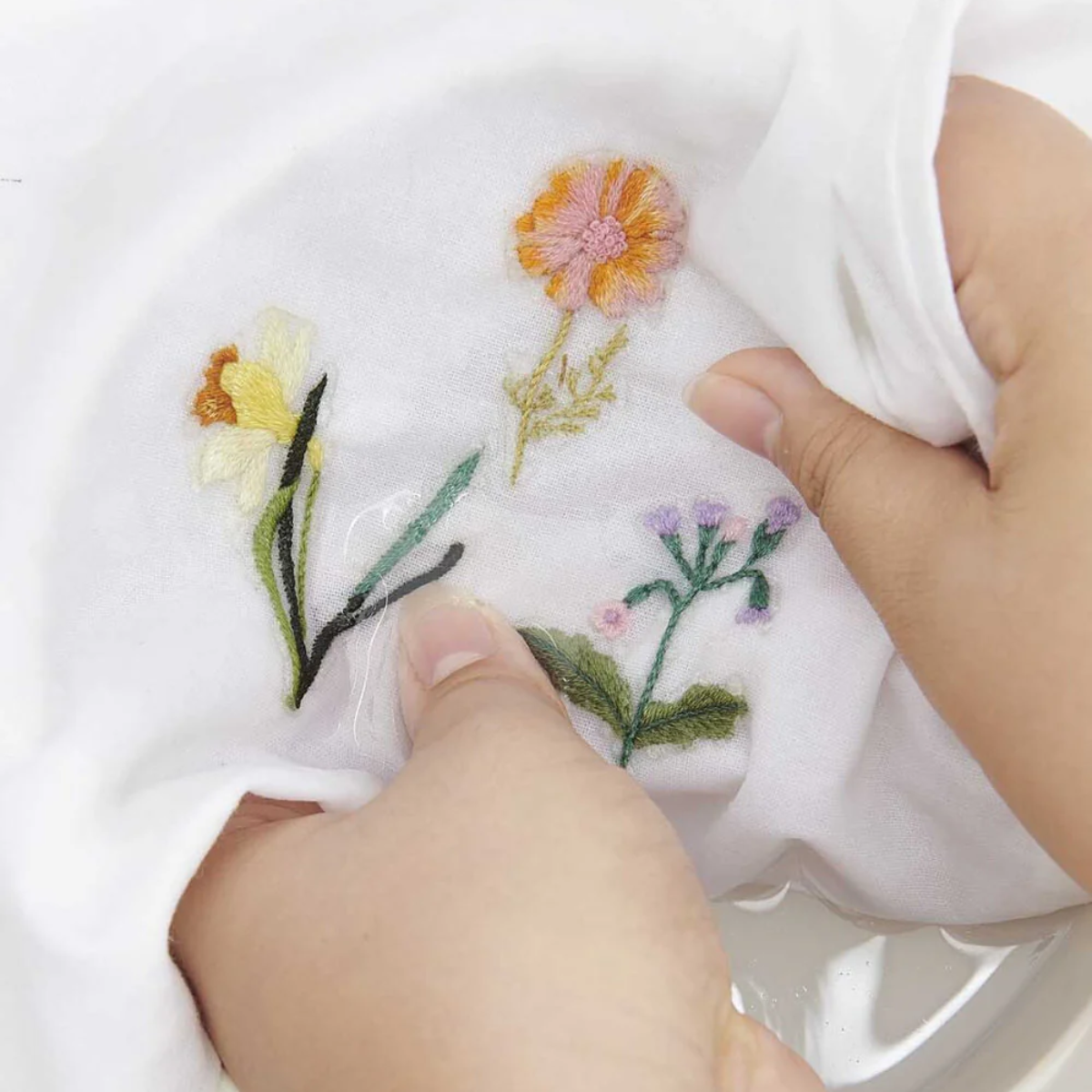 Stick &amp; Stitch Embroidery Kit - Spring Flowers (15 motifs)