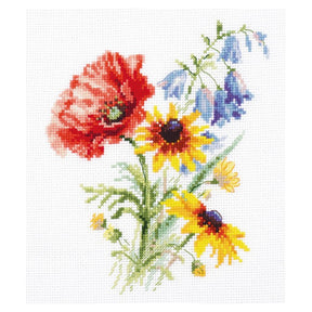 veldboeket-klaproos-borduren - Alisa