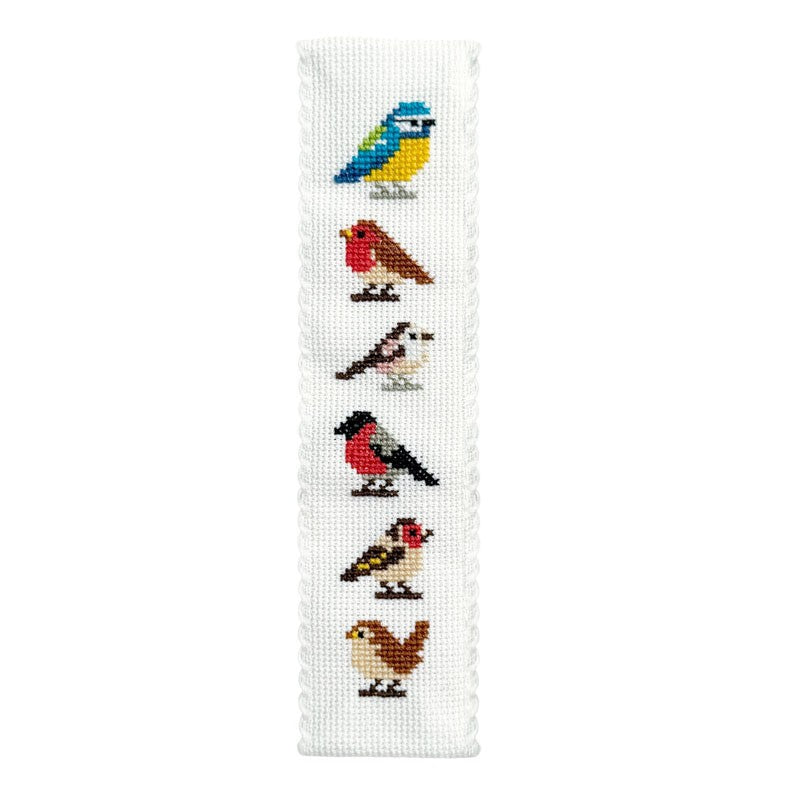 Garden Birds boekenlegger - Vogels - Borduurpakket voor beginners -bestellen bij Iris Borduurt