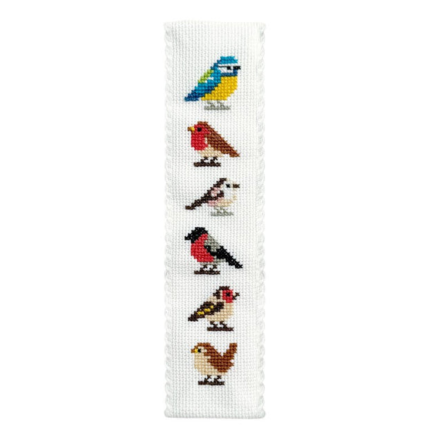 Garden Birds boekenlegger - Vogels - Borduurpakket voor beginners -bestellen bij Iris Borduurt