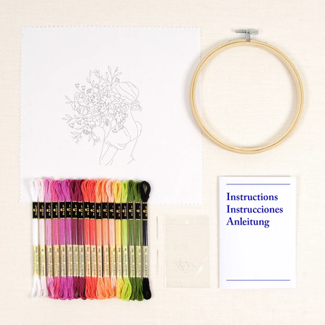 Floral Embrace Embroidery Kit - DMC X Nathalie Weinzaepflen Embroidery Kit