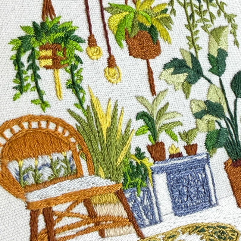 Little Greenhouse - Kamerplanten - Vrij borduren borduurpakket
