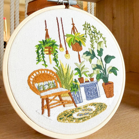Little Greenhouse - Kamerplanten - Vrij borduren borduurpakket