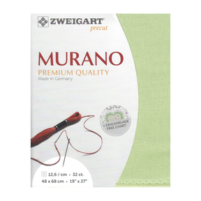 Zweigart Murano evenweave 32 count - Sage Green - 48 x 86 cm -bestellen bij Iris Borduurt