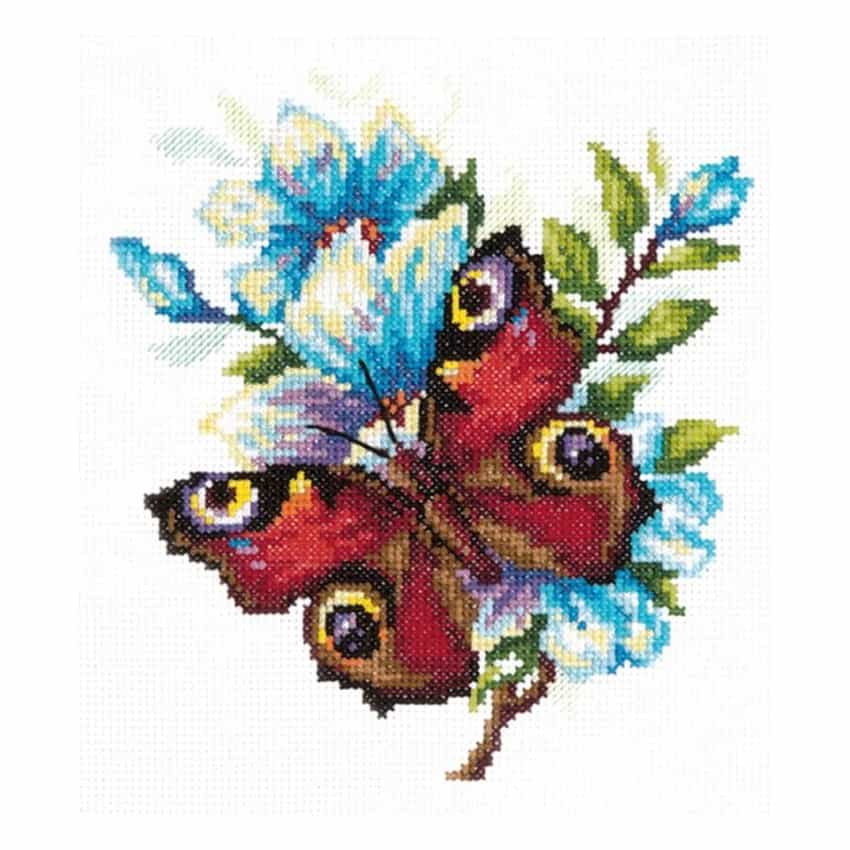 Magic Needle dagpauwoog vlinder borduurpakket