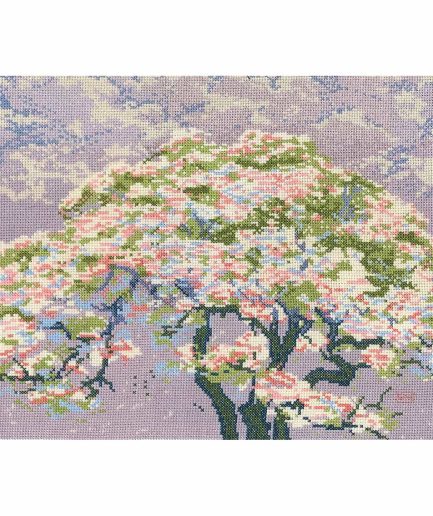 dmc borduurpakket cherry blossom kersenbloesem