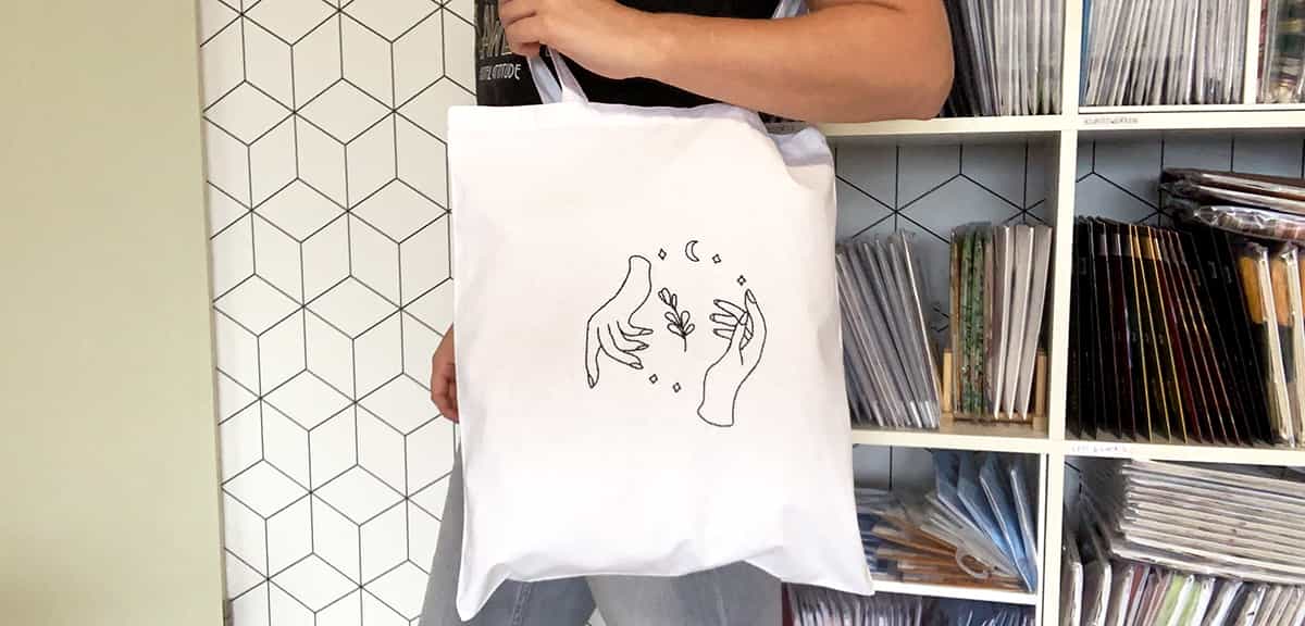 Gratis borduurpatroon voor borduren op een tas