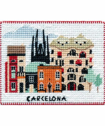 Koelkastmagneet Barcelona borduren
