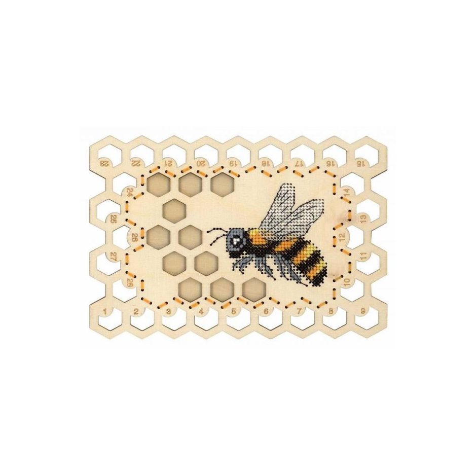 Bijen garenhouder borduren DIY