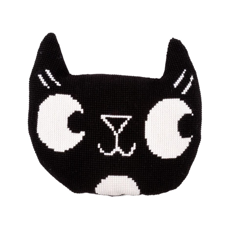 eva mouton kussen zwarte kat