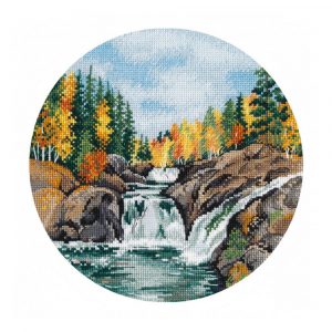 Waterval in de herfst – Kivach – Borduurpakket