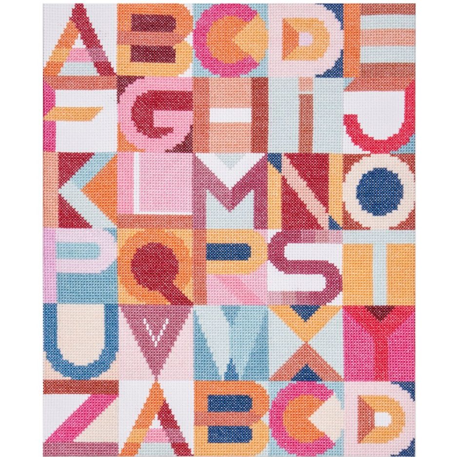 Alfabet sampler borduurpakket modern