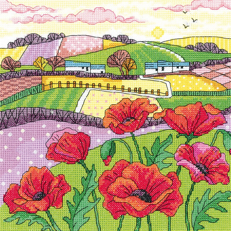 Poppy Landscape borduurpakket