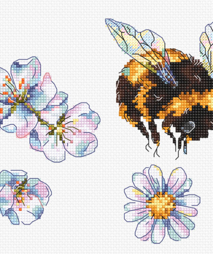 Furry bumblebee borduurpakket