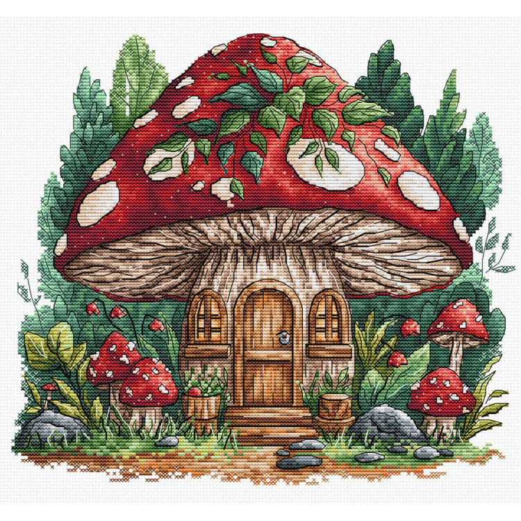 mushroom cabin borduurpakket