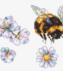 Furry bumblebee borduurpakket