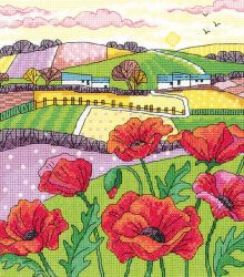 Poppy Landscape borduurpakket